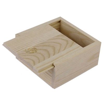 Holzgeschenk- und Handwerkskarton mit Gleitdeckel Bestellung akzeptiert 8.4x8.4x4.1cm