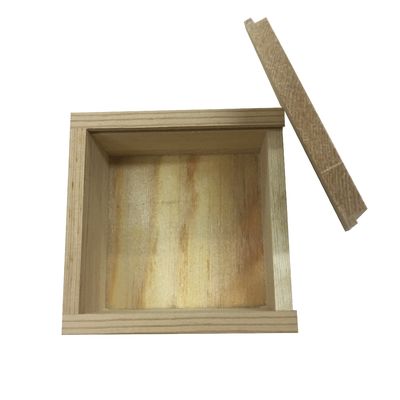 Holzgeschenk- und Handwerkskarton mit Gleitdeckel Bestellung akzeptiert 8.4x8.4x4.1cm