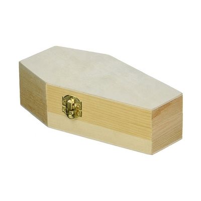 Unfertige Holzkistbox für maßgeschneiderte schwarze Geschenk- und Kosmetikverpackungen