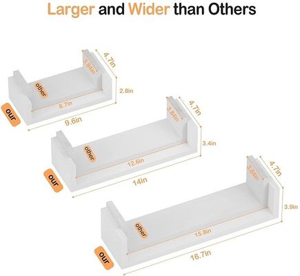 Massivholz Wandregal Handgefertigte schwimmende Regale Holz Wandmontiertes Regal für zu Hause