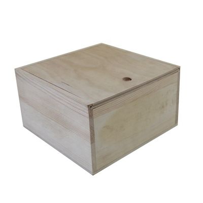 Große Holzkiste mit Deckel in einfacher oder benutzerdefinierter Farbe