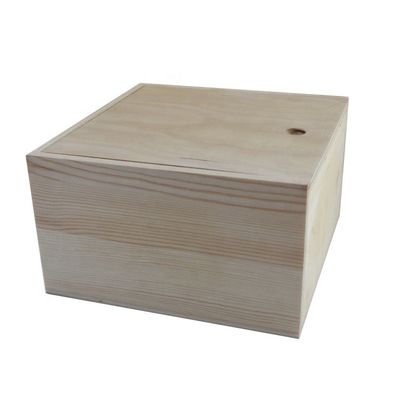 Große Holzkiste mit Deckel in einfacher oder benutzerdefinierter Farbe