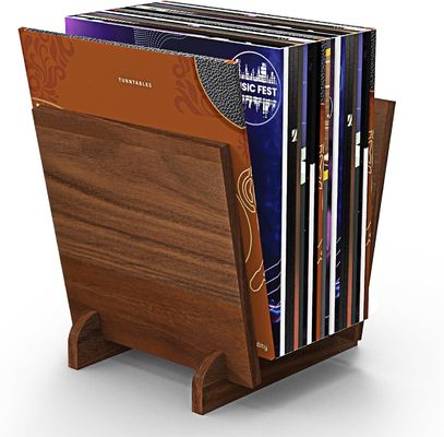 Massiv Walnussholz Vinyl-Plattenhalter Flip-Display für Multifunktions-Design-Speicher