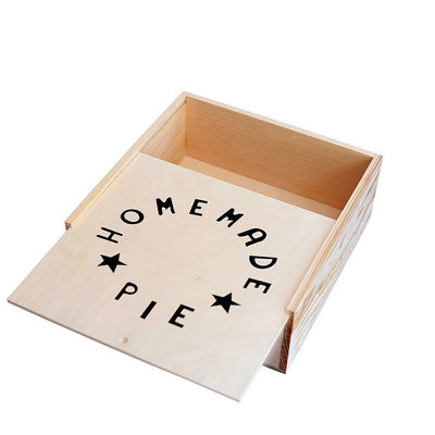 Anpassungs-Logo akzeptabel Antike Farbe wiederverwendbar Holzkuchen Dessert-Box Brot-Speicherbox