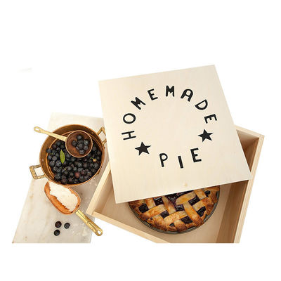 Anpassungs-Logo akzeptabel Antike Farbe wiederverwendbar Holzkuchen Dessert-Box Brot-Speicherbox