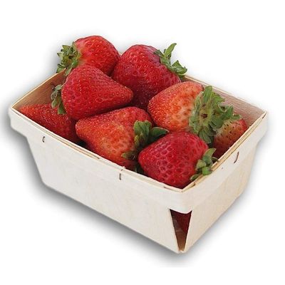 Handgefertigtes Industriegeschenk Handwerk 4x4 Zoll Veneer Holzkiste zum Sammeln von Früchten und Beeren