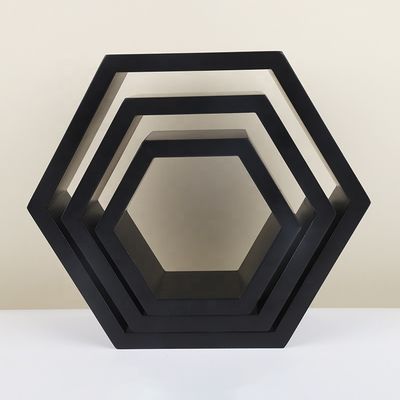 Ausgezeichnetes Holz-Hexagon-Floating-Regal-Set für das Haus Bad Wohnzimmer und mehr