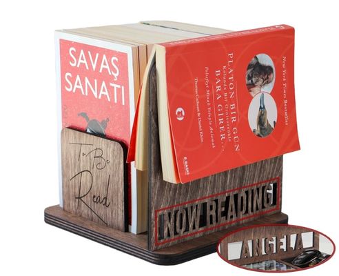 Custom Logo Quadrat Holz Bücherregal für den Muttertag Geschenkbuch Lagerung und Organisation