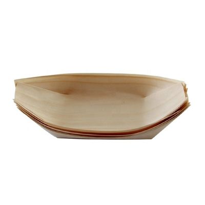 Benutzerdefiniertes Logo Akzeptable Birke Bambus Bootsform Segelholz Sushi Tray