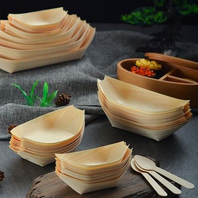 Holz-Sushi-Servierboot 9 Zoll Moderne Einfache Einweg-Baumbirke Bambus