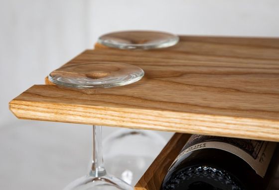 Customized Logo Hartholz Weinregal Hochmenge Weinhalter für Schalter