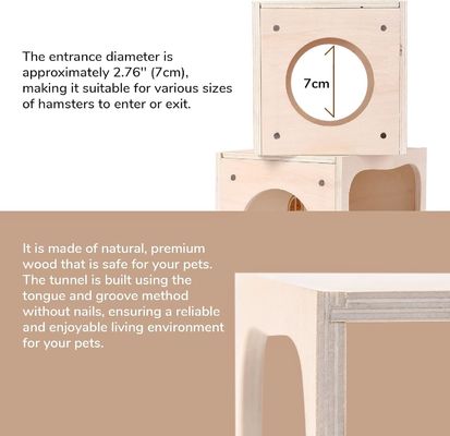 Kleine Tiere Atmung Holzhaus Anpassungsfähige Kammer zum Verstecken und Erforschen