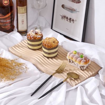 Wellenform Holzschacht Frühstücks-Servierschacht für die Küche 40,5x18,5x2cm Customized Logo