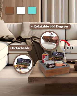 Holzcouch Caddy Halten Sie Snacks Getränke und Fernbedienung in Reichweite auf Bett Autositz oder Strand