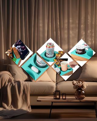 Holzcouch Caddy Halten Sie Snacks Getränke und Fernbedienung in Reichweite auf Bett Autositz oder Strand