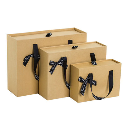 Aufgespiegeltes Drucken Handling Custom Order Akzeptiert Papier Schublade Geschenkbox mit Griff