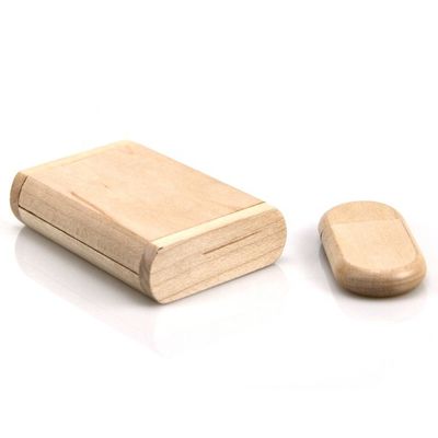 32 GB Holz-USB-Laufwerk Verpackungskiste für USB Ahorn Holz Farbe 8,2 * 5,3 * 2 cm Einfaches Design