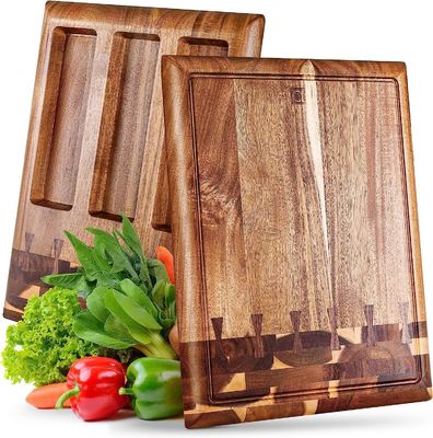 Umweltfreundliche Holzschneidetafel mit eingebauter Saft-Rohre und abnehmbaren Behältern