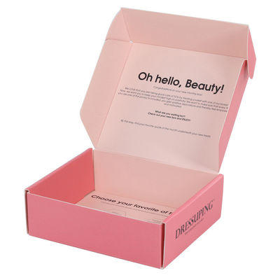 Custom Matt Lamination Druck rosa Kosmetik Set Versand Mailer Box für Hautpflege