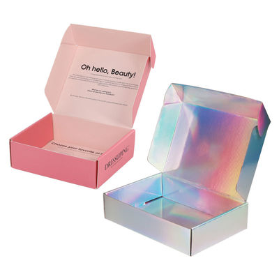 Custom Matt Lamination Druck rosa Kosmetik Set Versand Mailer Box für Hautpflege