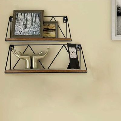 Anpassungsfähige schwimmende Wandregale 2 Stück für Schlafzimmer Bad Wohnzimmer Küche und Büro Raum sparendes Design