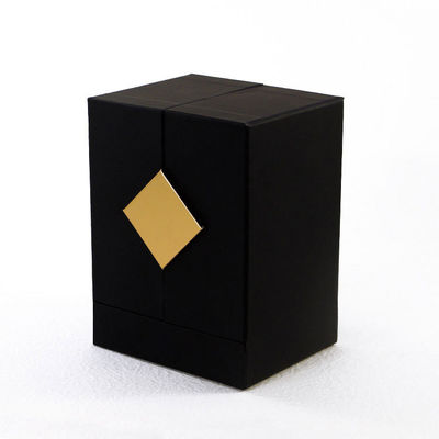 Quadratische Etheröl-Parfüm-Box-Verpackung mit Custom Gold Stamping Logo und Design