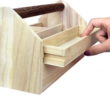 Bestellung auf Wunsch akzeptiert Holzschublade Organisator Handwerkzeuglagerfach mit Kiefernholz/Bambus