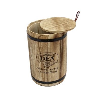 18x18x27cm Custom Logo Holzfässer Verpackung Handgefertigt Vintage-Stil Großer Paulownia