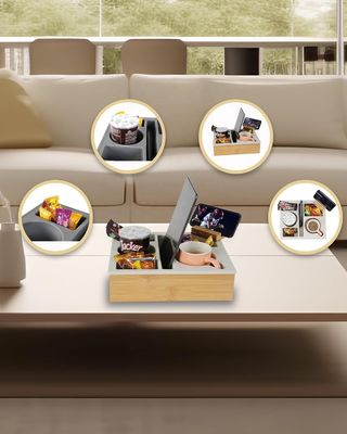 Schreibtisch Holz-Speicher für Wohnzimmer Kaffeetafel Snacks und Fernbedienung