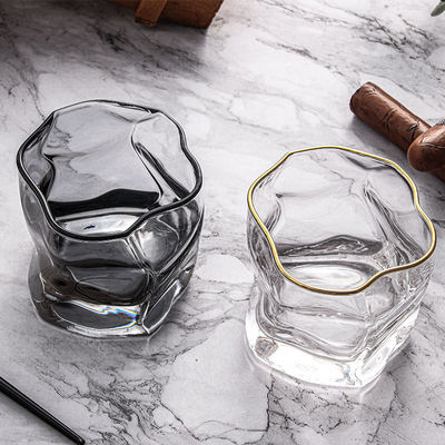 Mehrfarbiger Kaffee mit Eiswein, Glasbecher mit individuellem Logo, akzeptabel und langlebig