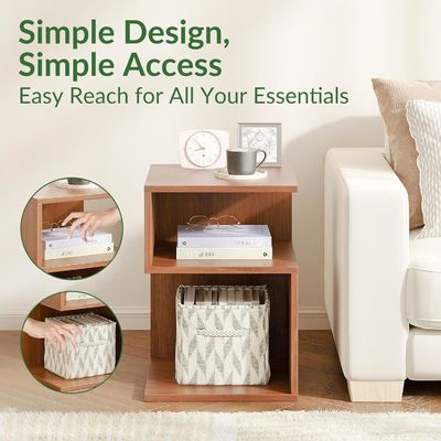 Kleine Räume Schlafzimmermöbel Minimalistisch 3 Stufe Endtisch mit offener Lagerung