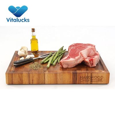 Kleine Bambuswal-Smart-Schnittbretter mit traditionellem Design aus Walnuss-Synthetikkautschuk