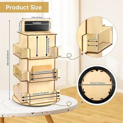 Holzglasmaterial Holz-Postkarten-Display-Rack mit kleinen Tafeln