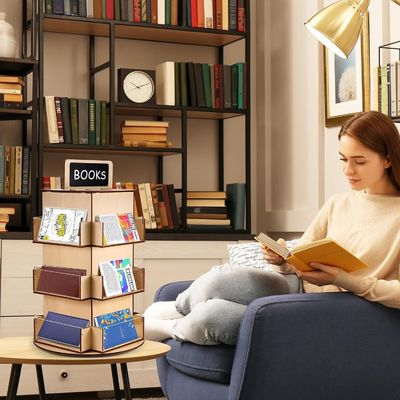 Holzglasmaterial Holz-Postkarten-Display-Rack mit kleinen Tafeln