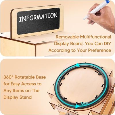 Holzglasmaterial Holz-Postkarten-Display-Rack mit kleinen Tafeln