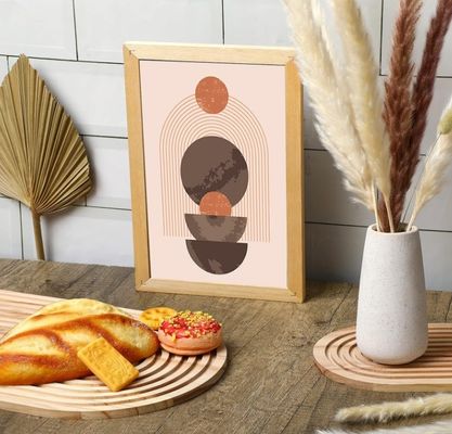 Customized Logo Akzeptable Regenbogen-Form Holz Schneidebrett für die Heimküche Dekoration