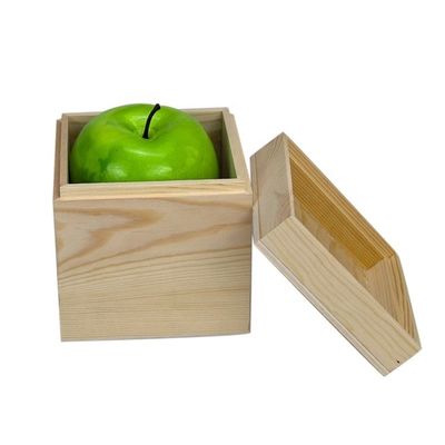 Maßgeschneiderte kleine Quadrat-Geschenk-Holzbox aus massivem Holz für ökologische Vorteile