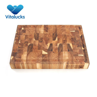 Profi-Küche Akazien-Bamboo- und Olivenholz-Schnittbrett-Set mit Behältern