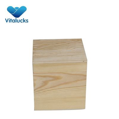 Maßgeschneiderte kleine Quadrat-Geschenk-Holzbox aus massivem Holz für ökologische Vorteile