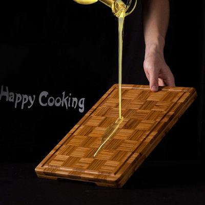 Profi-Küche Akazien-Bamboo- und Olivenholz-Schnittbrett-Set mit Behältern