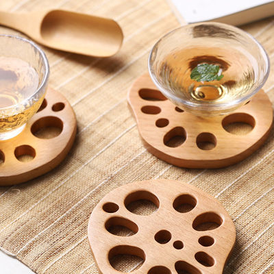 Probe kostenlos oder wird zurückgegeben Set von 6 Holz Herz Wachs Getränke Coaster