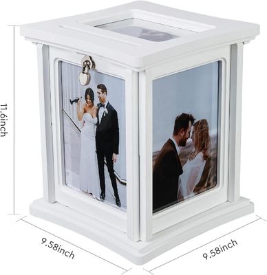 Hochzeitsrezeption Eukalyptus DIY Umschlag Holzkiste mit Schloss Probe kostenlos