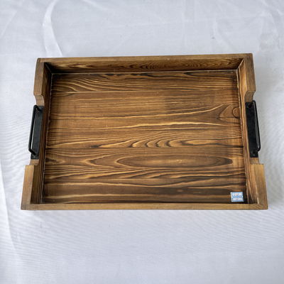 Anpassungsgestaltungen akzeptiert Rustikale rechteckige Holzbedienung mit Metallgriffe