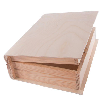 Customized Kieferholz Farbbuch-Form Box für schicke unfertige Holz Geschenk Handwerk