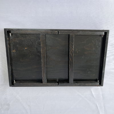 Seidenbildschirmdruck Naturfrühstück Holzbettbecher mit Klappbeinen Küche