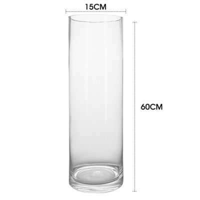 Dicke, klare, hohe Glaszylindervase für die Auswahl im modernen Stil