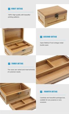 Luxus-Geschenkverpackung mit Laser-Gravurdruck auf kundenspezifischen Bambus-Holzkisten