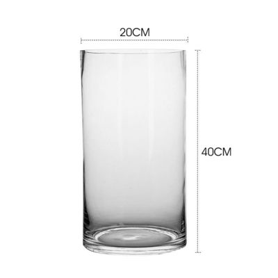 Minimalistische Design-Tischvase für klares Glas Zylinder Blumenvase im nordischen Stil