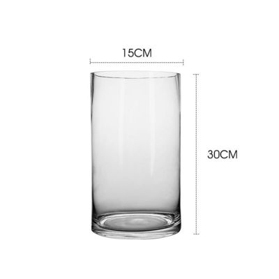 Minimalistische Design-Tischvase für klares Glas Zylinder Blumenvase im nordischen Stil