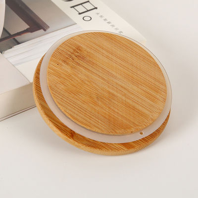 100% natürlicher Bambusdeckel für Glaskerzen, angepasstes Design und umweltfreundliche Materia